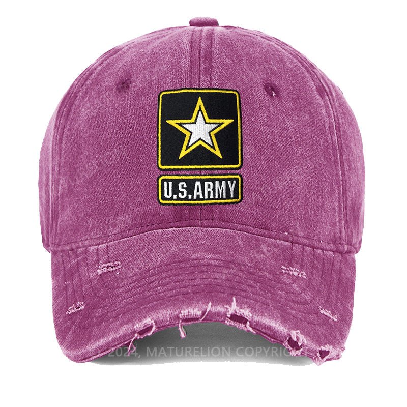 Maturelion Us. Army Washed Vintage Embroidered Cap