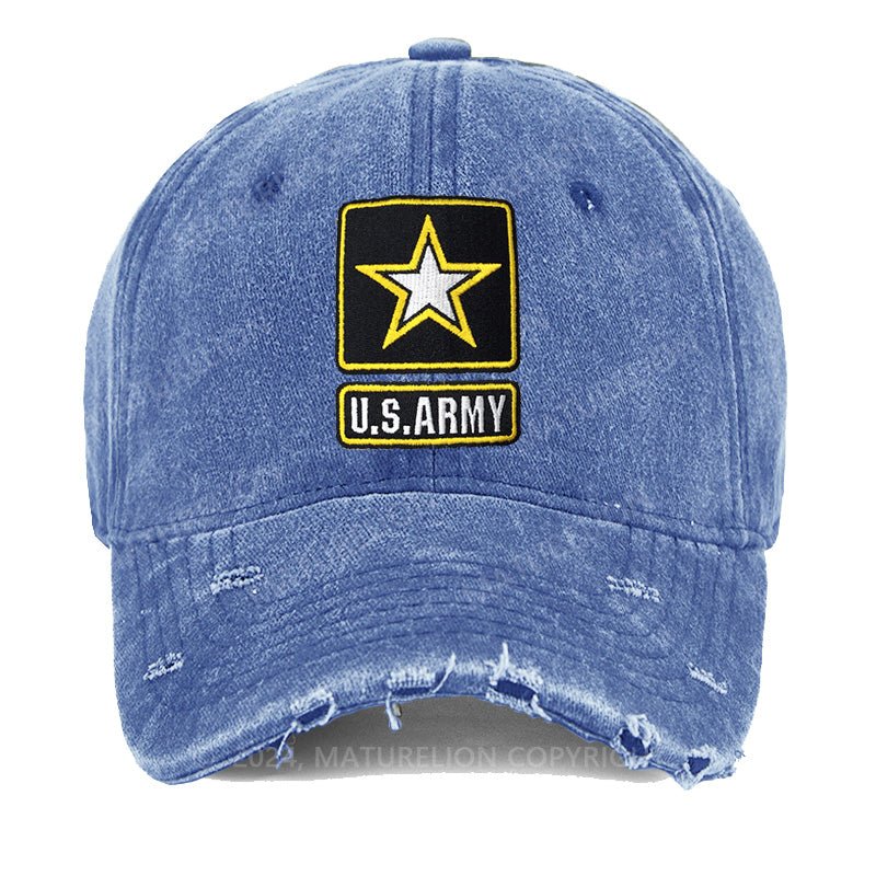 Maturelion Us. Army Washed Vintage Embroidered Cap