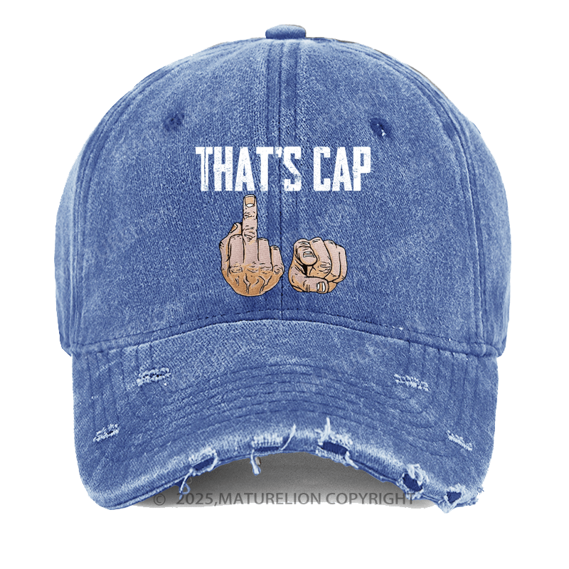 Maturelion Washed Cap That's Cap Funny Washed Cap