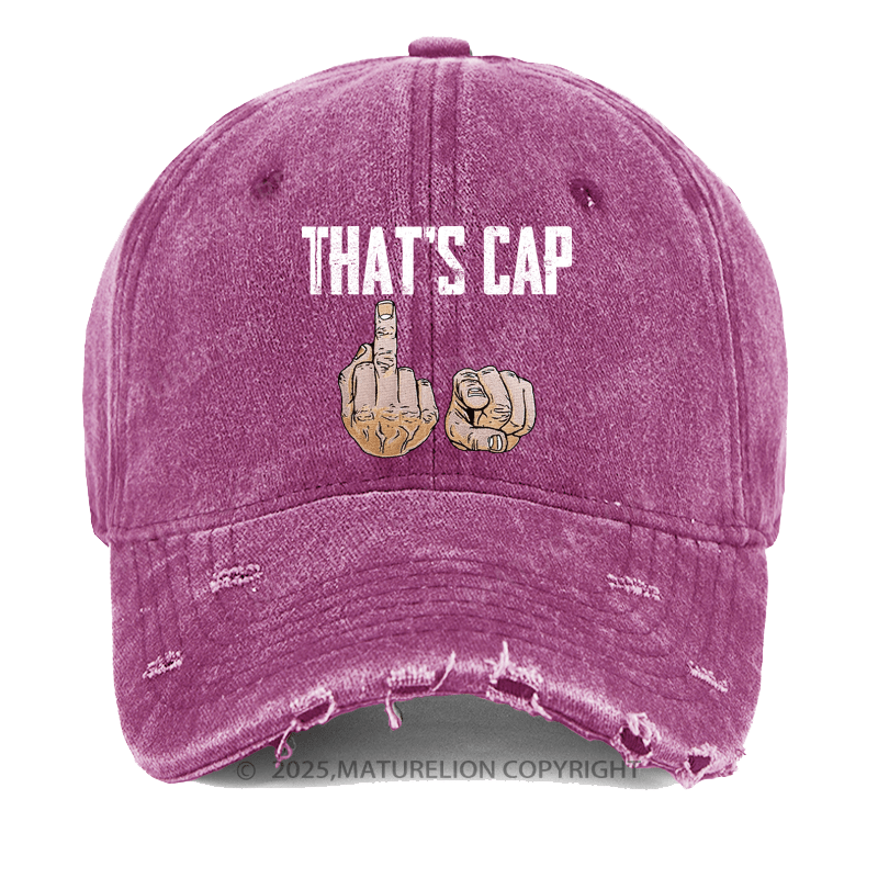 Maturelion Washed Cap That's Cap Funny Washed Cap