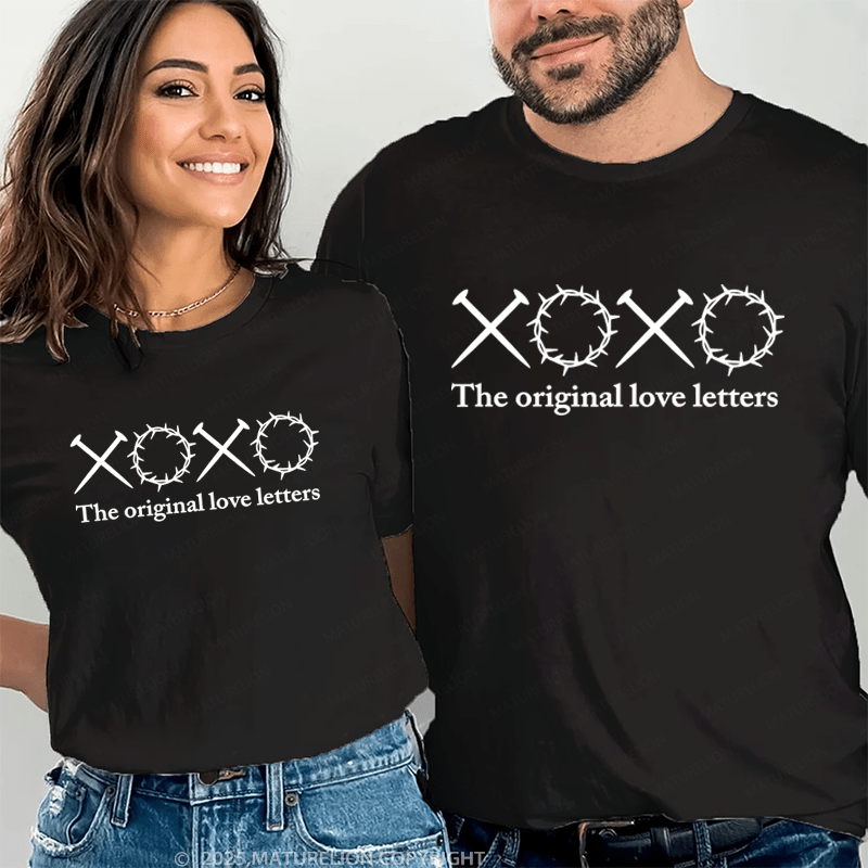 Maturelion Xoxo The Original Love Letters Couple T-Shirt