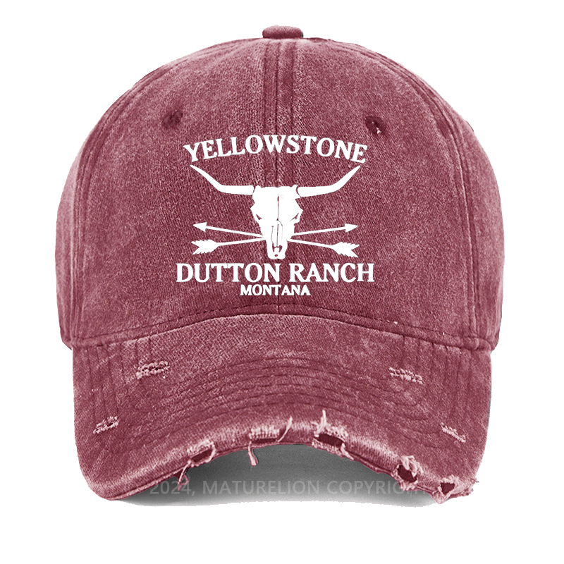Maturelion Yellowstone Dutton Ranch Montana Washed Vintage Cap