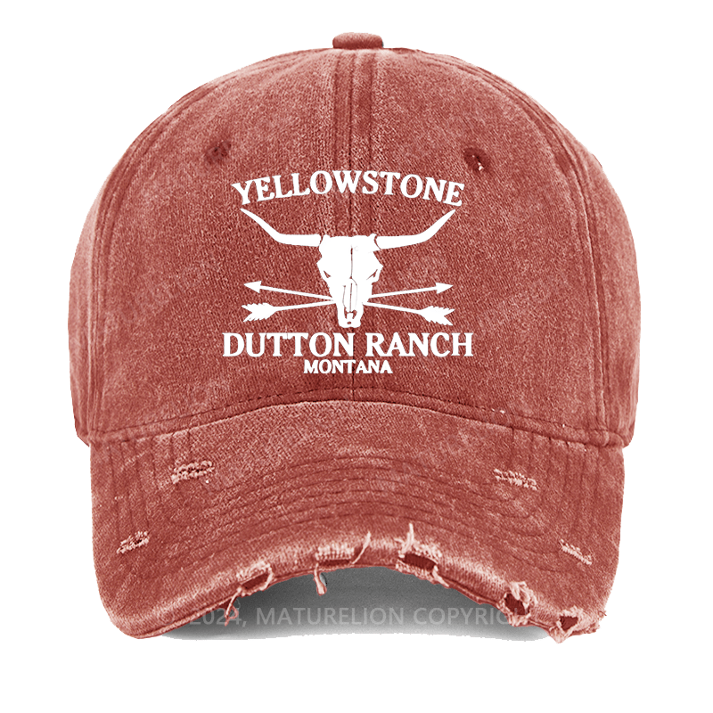 Maturelion Yellowstone Dutton Ranch Montana Washed Vintage Cap