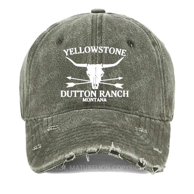 Maturelion Yellowstone Dutton Ranch Montana Washed Vintage Cap