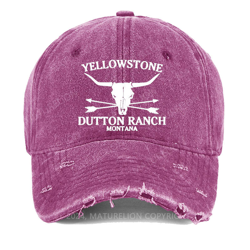 Maturelion Yellowstone Dutton Ranch Montana Washed Vintage Cap