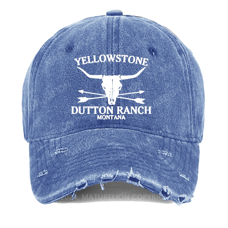 Maturelion Yellowstone Dutton Ranch Montana Washed Vintage Cap