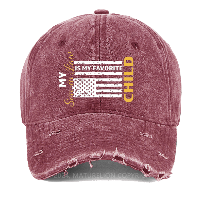 Maturelion America Is My Favorite Child Washed Vintage Cap