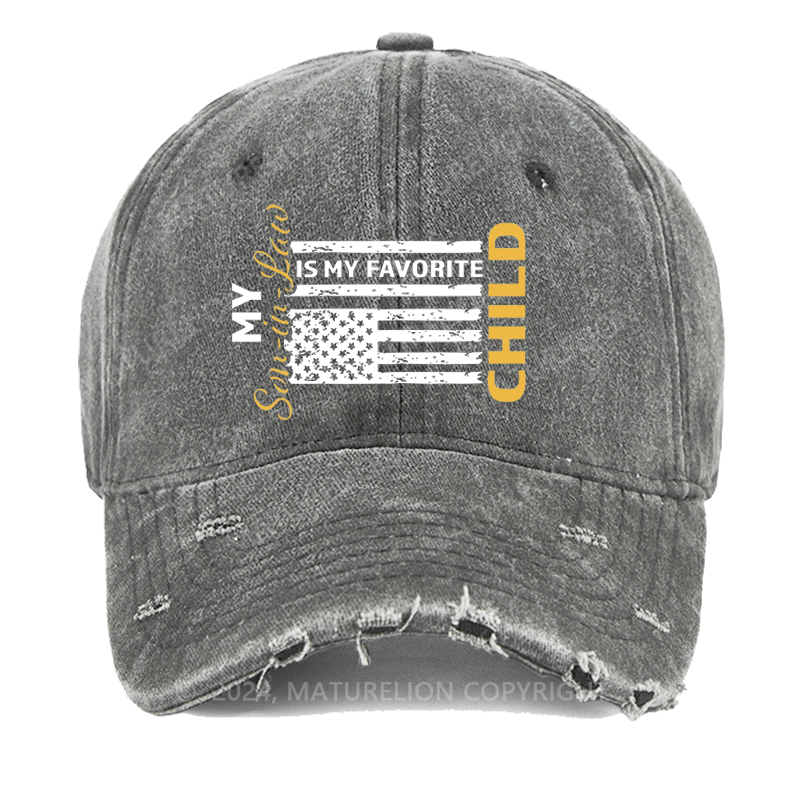 Maturelion America Is My Favorite Child Washed Vintage Cap