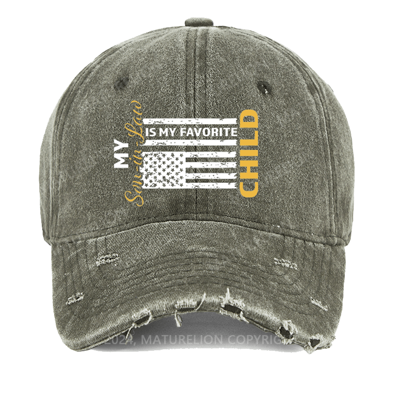 Maturelion America Is My Favorite Child Washed Vintage Cap