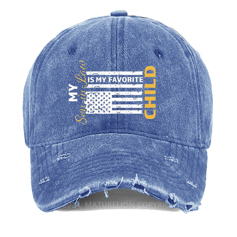Maturelion America Is My Favorite Child Washed Vintage Cap