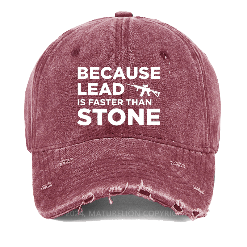 Maturelion Because Lead Is Faster Than Stone Washed Vintage Cap