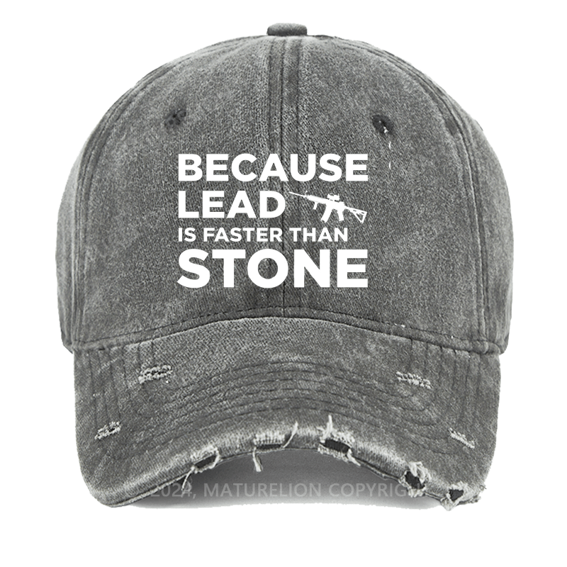 Maturelion Because Lead Is Faster Than Stone Washed Vintage Cap