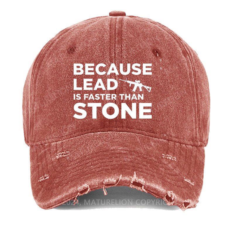 Maturelion Because Lead Is Faster Than Stone Washed Vintage Cap