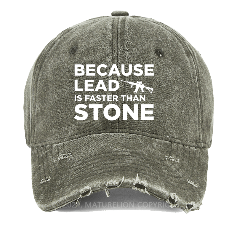 Maturelion Because Lead Is Faster Than Stone Washed Vintage Cap