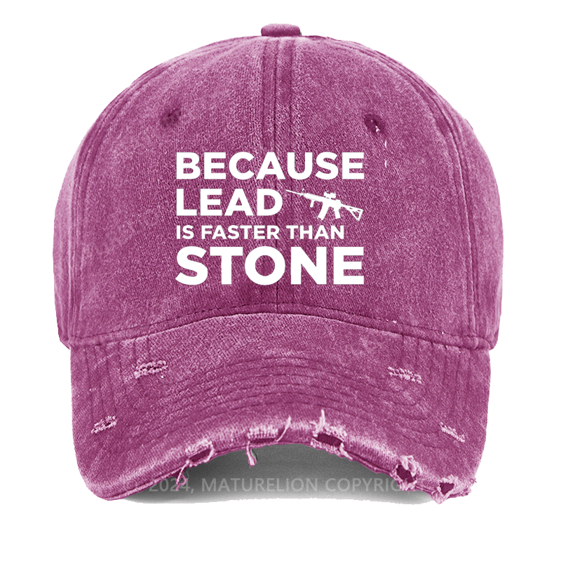 Maturelion Because Lead Is Faster Than Stone Washed Vintage Cap