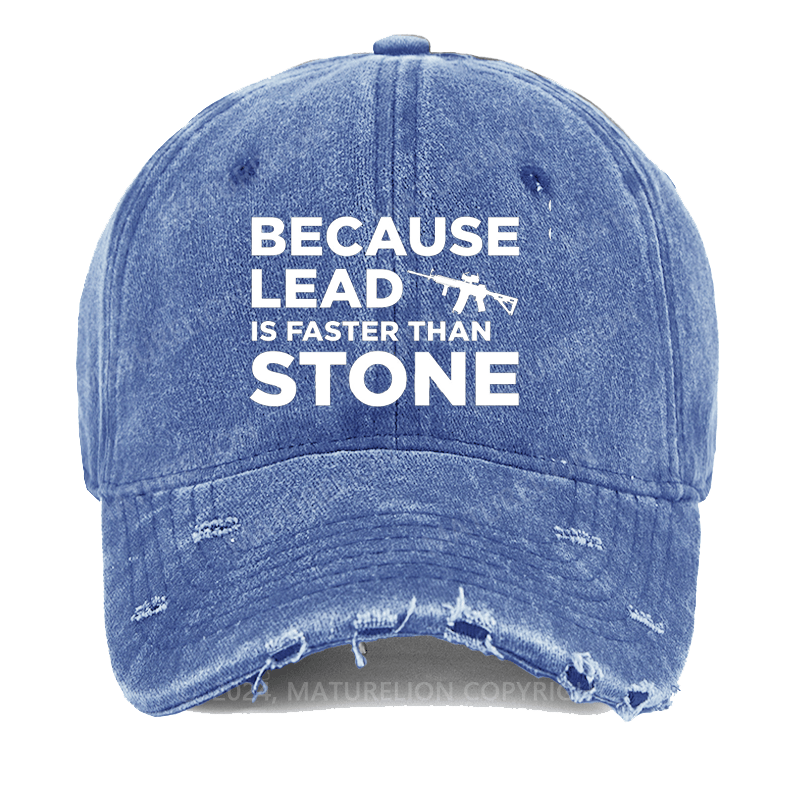 Maturelion Because Lead Is Faster Than Stone Washed Vintage Cap
