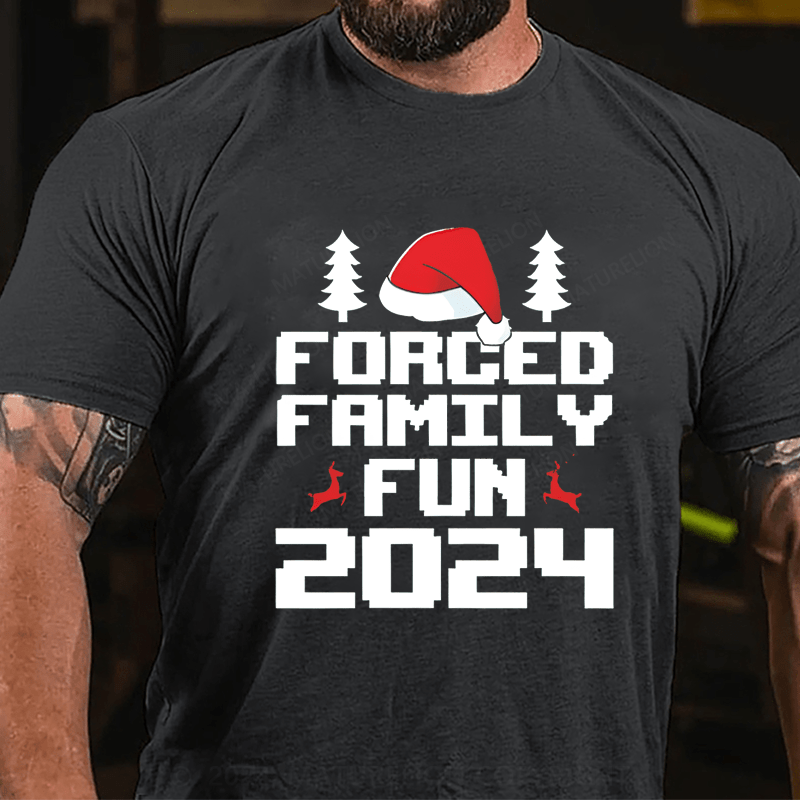 Maturelion Christmas T-Shirt Forced Family Fun Men's T-Shirt
