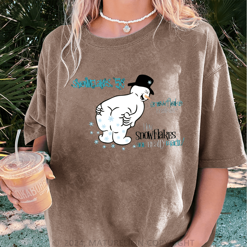Maturelion Christmas T-Shirt How Snowflakes Are Really Made Women T-Shirt