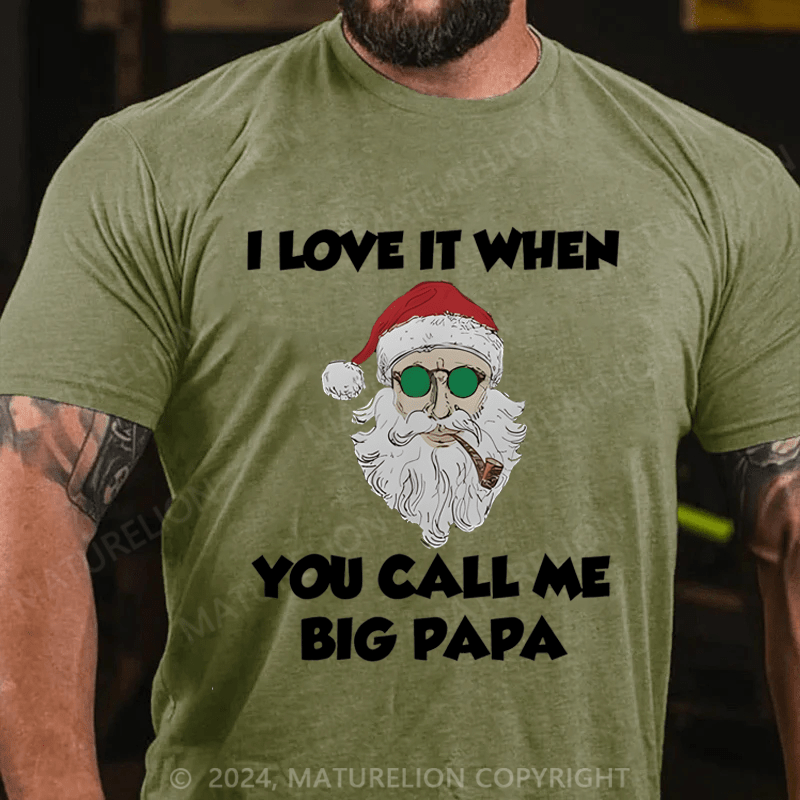Maturelion Christmas T-Shirt I Love It When You Call Me Big Papa T-Shirt