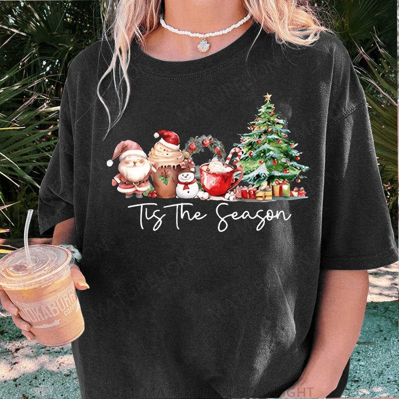 Maturelion Christmas T-Shirt It's The Season Women T-Shirt