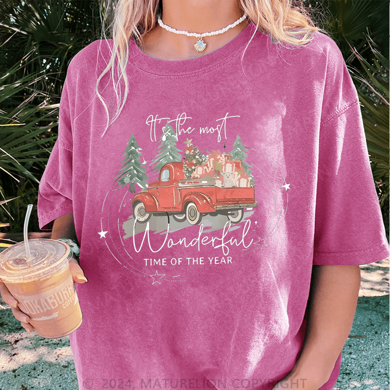Maturelion Christmas T-Shirt Its The Most Wonderful Time Of The Year Women T-Shirt