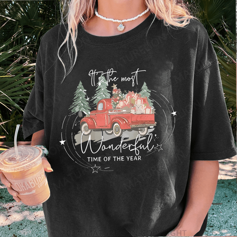 Maturelion Christmas T-Shirt Its The Most Wonderful Time Of The Year Women T-Shirt