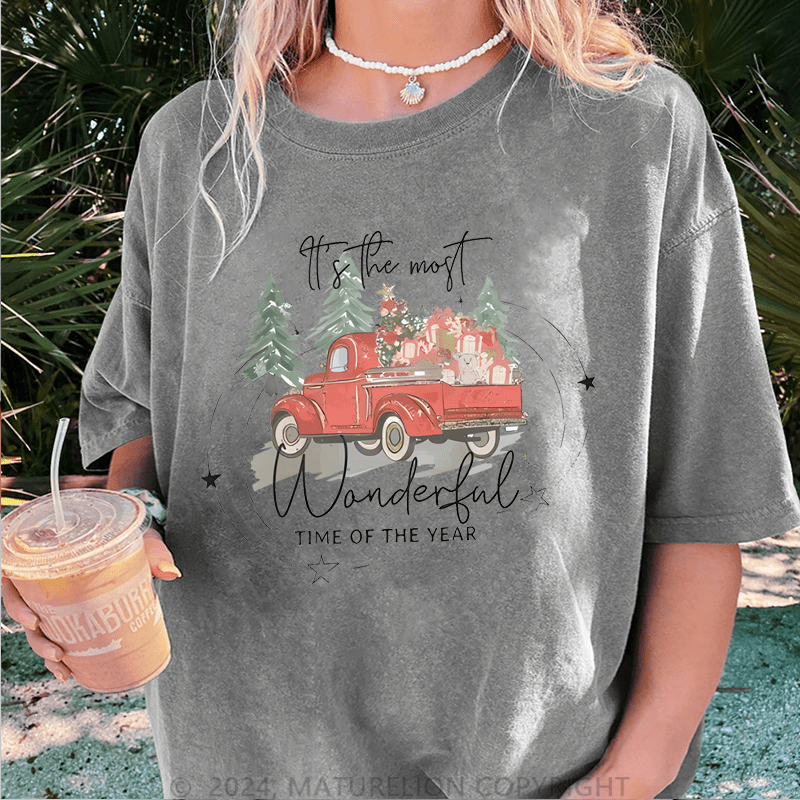 Maturelion Christmas T-Shirt Its The Most Wonderful Time Of The Year Women T-Shirt