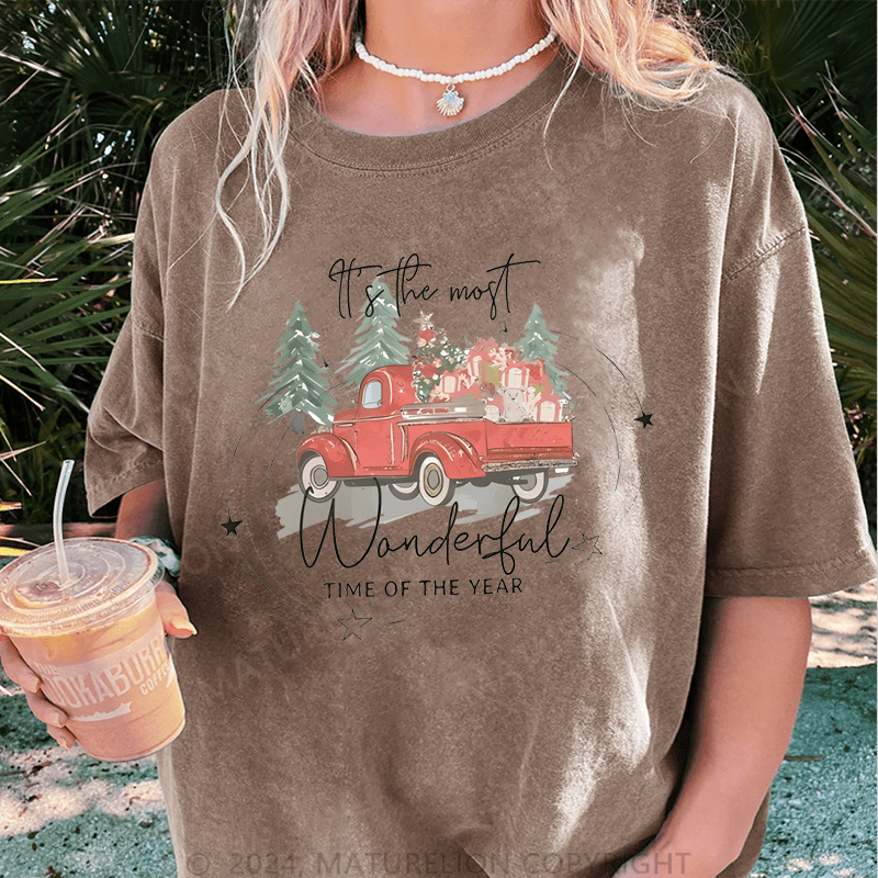Maturelion Christmas T-Shirt Its The Most Wonderful Time Of The Year Women T-Shirt
