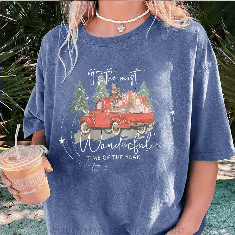Maturelion Christmas T-Shirt Its The Most Wonderful Time Of The Year Women T-Shirt