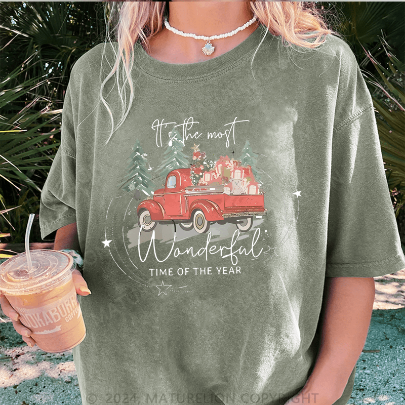 Maturelion Christmas T-Shirt Its The Most Wonderful Time Of The Year Women T-Shirt