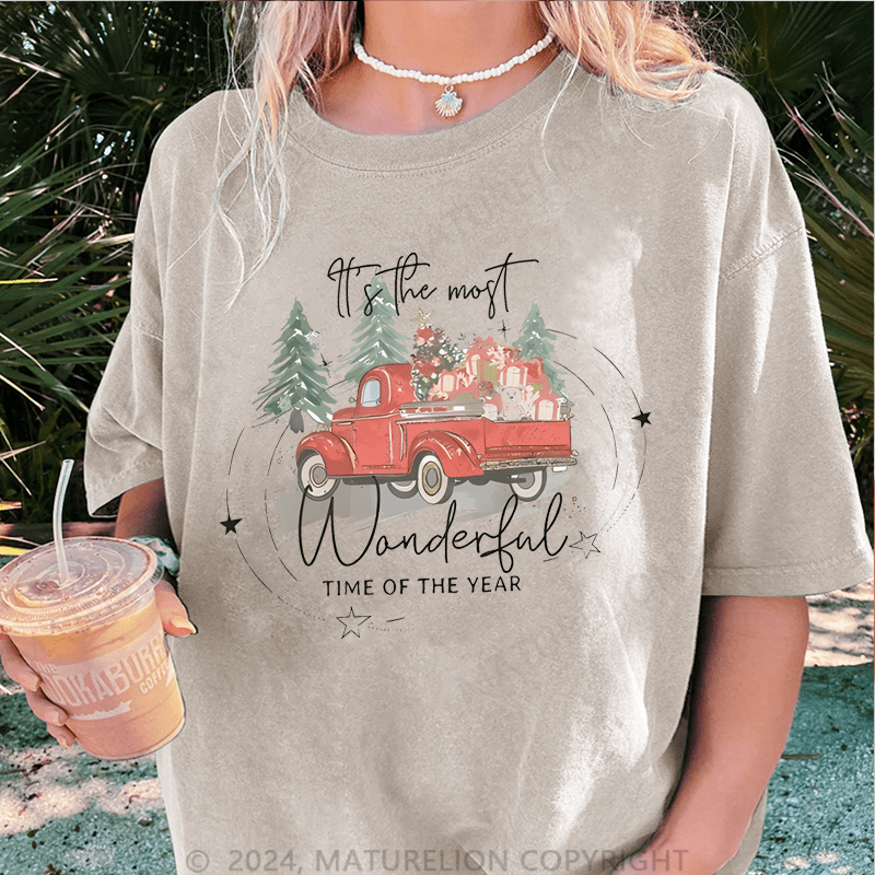 Maturelion Christmas T-Shirt Its The Most Wonderful Time Of The Year Women T-Shirt