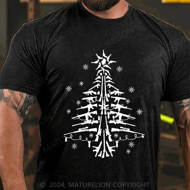 Maturelion Merry Christmas Guns T-shirt