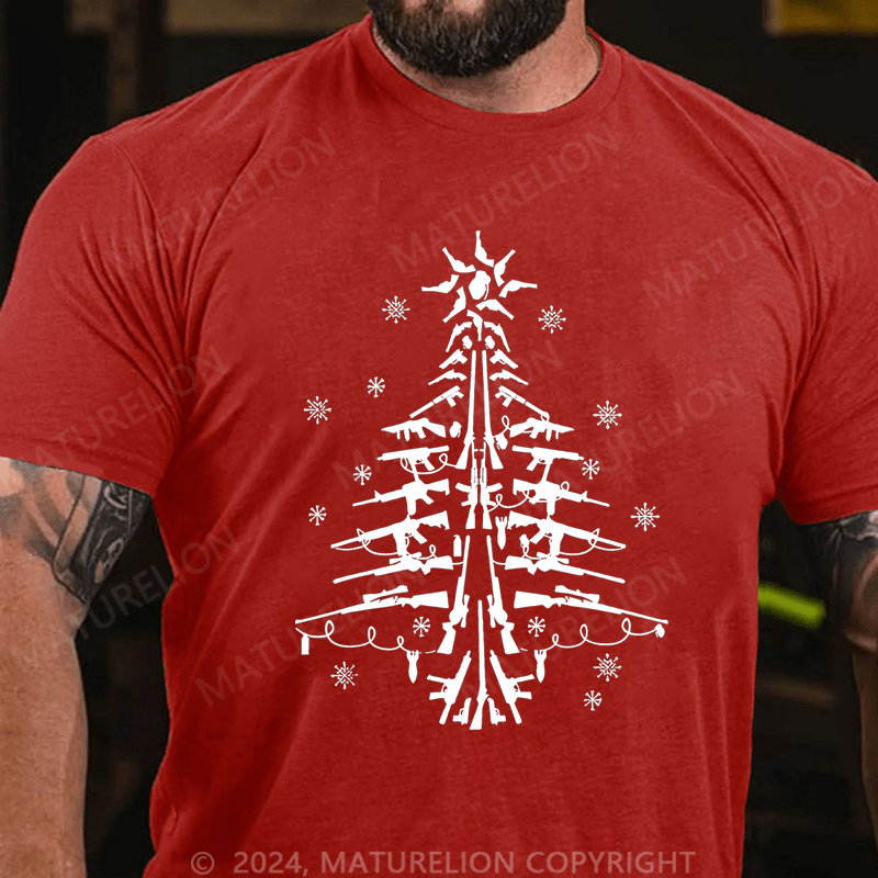 Maturelion Merry Christmas Guns T-shirt