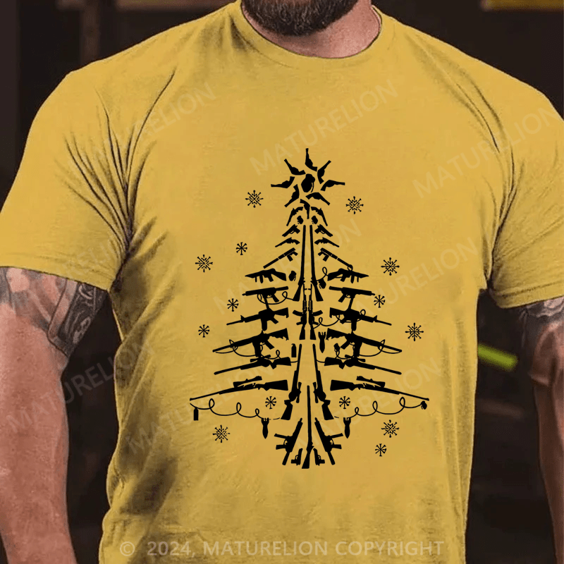 Maturelion Merry Christmas Guns T-shirt