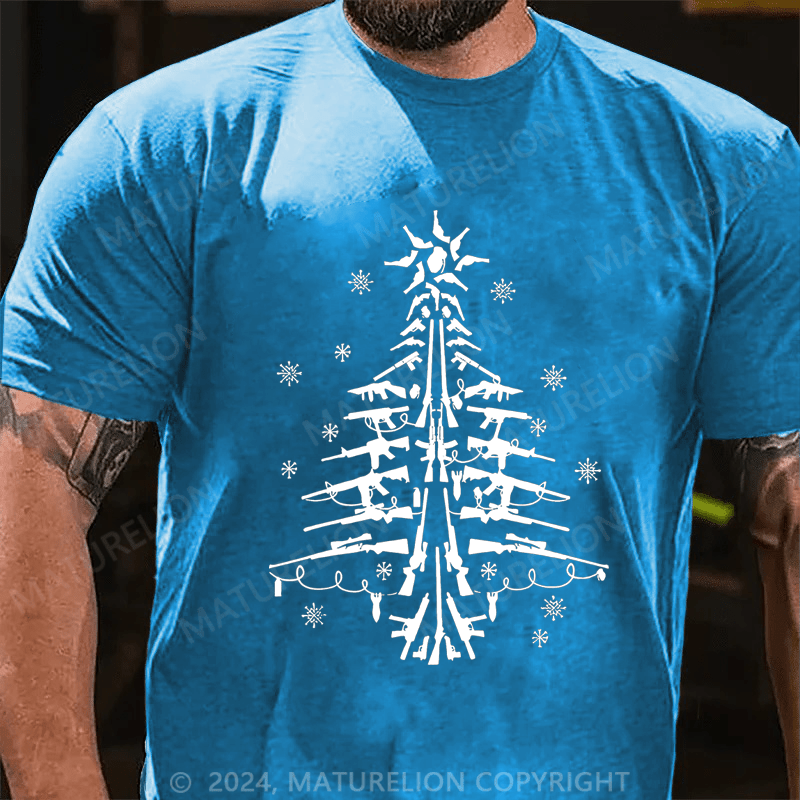 Maturelion Merry Christmas Guns T-shirt