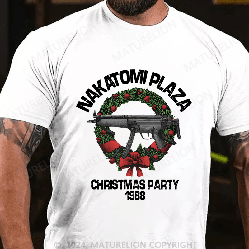 Maturelion Christmas T-Shirt Nakatomi Plaza Christmas Party 1988 T-shirt  (Free Customization)