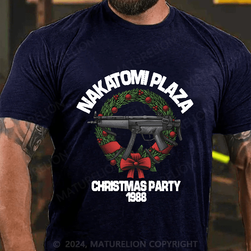 Maturelion Christmas T-Shirt Nakatomi Plaza Christmas Party 1988 T-shirt  (Free Customization)