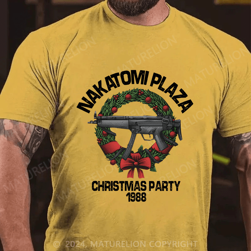Maturelion Christmas T-Shirt Nakatomi Plaza Christmas Party 1988 T-shirt  (Free Customization)