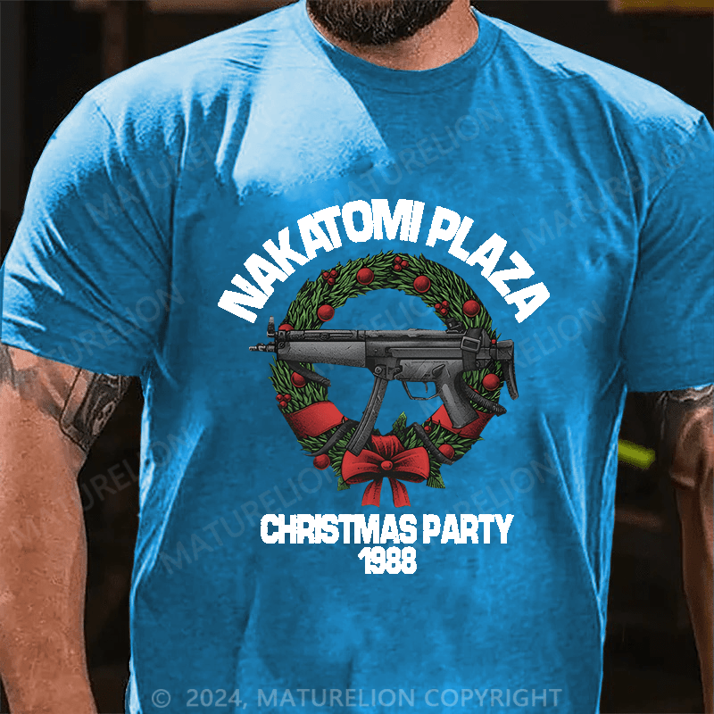 Maturelion Christmas T-Shirt Nakatomi Plaza Christmas Party 1988 T-shirt  (Free Customization)