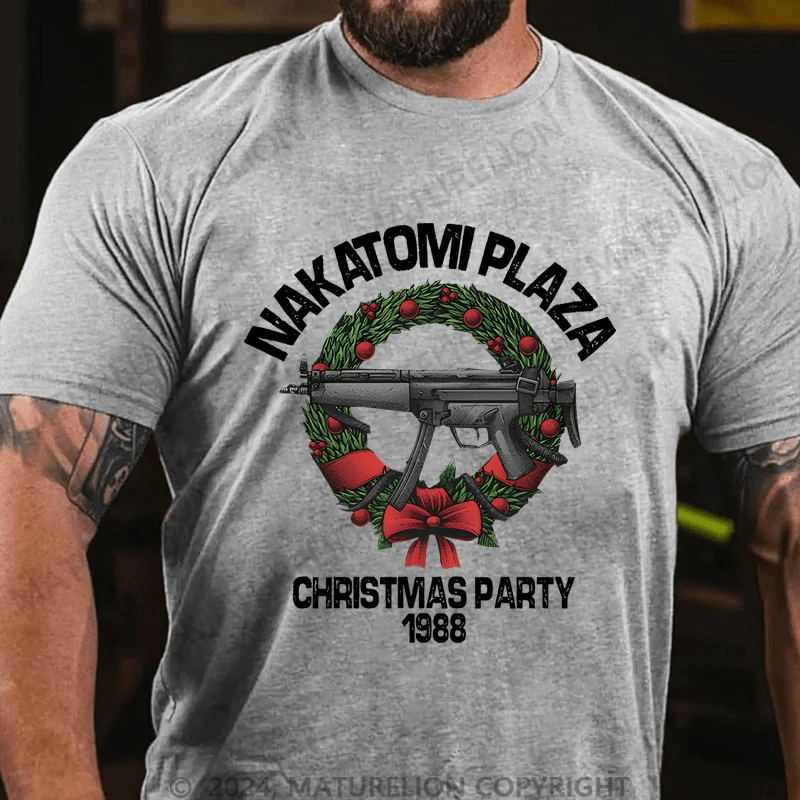 Maturelion Christmas T-Shirt Nakatomi Plaza Christmas Party 1988 T-shirt  (Free Customization)