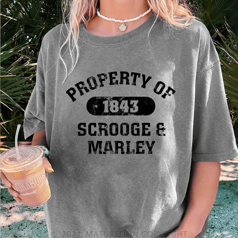 Maturelion Christmas T-Shirt Property Of 1843 Scrooge Marey Women T-Shirt