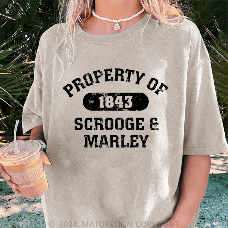 Maturelion Christmas T-Shirt Property Of 1843 Scrooge Marey Women T-Shirt