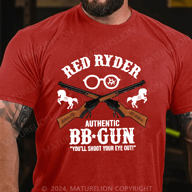 Maturelion Christmas T-Shirt Red Ryder Authentic Bb Gun You'll Shoot You Eye Out T-shirt