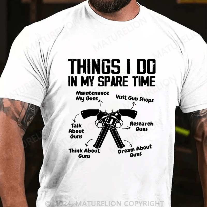 Maturelion Christmas T-Shirt Things I Do In My Poare Time T-shirt