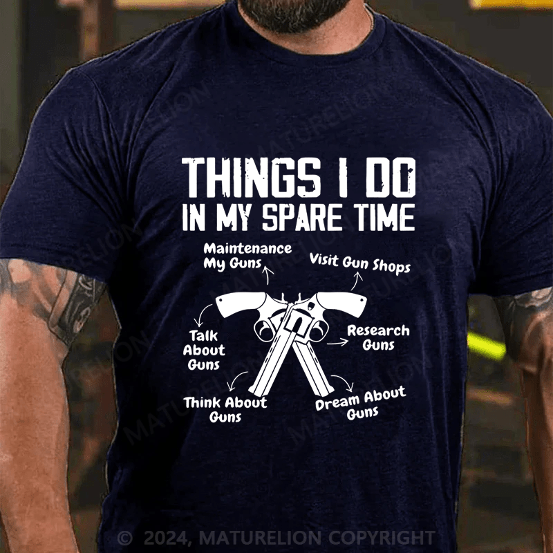 Maturelion Christmas T-Shirt Things I Do In My Poare Time T-shirt