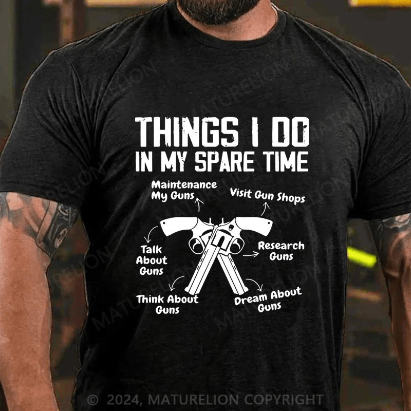 Maturelion Christmas T-Shirt Things I Do In My Poare Time T-shirt
