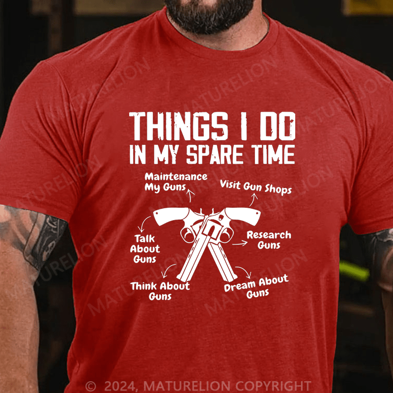 Maturelion Christmas T-Shirt Things I Do In My Poare Time T-shirt