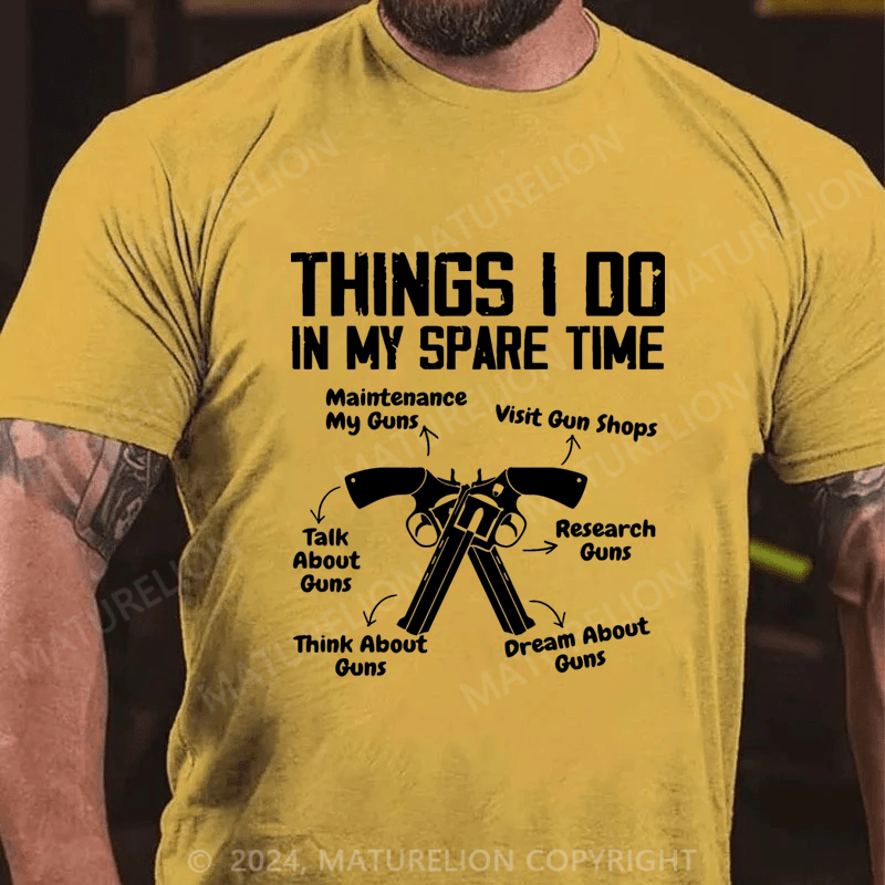 Maturelion Christmas T-Shirt Things I Do In My Poare Time T-shirt
