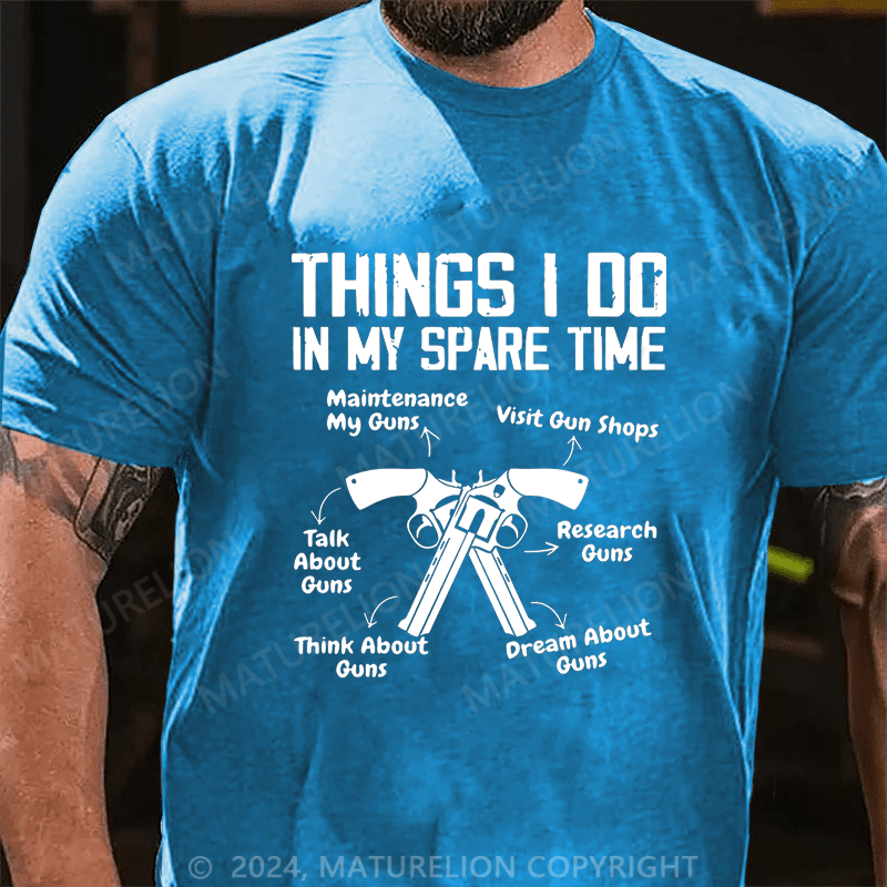 Maturelion Christmas T-Shirt Things I Do In My Poare Time T-shirt