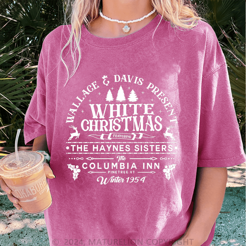 Maturelion Christmas T-Shirt White Christmas Wallace Davis Present Women T-Shirt